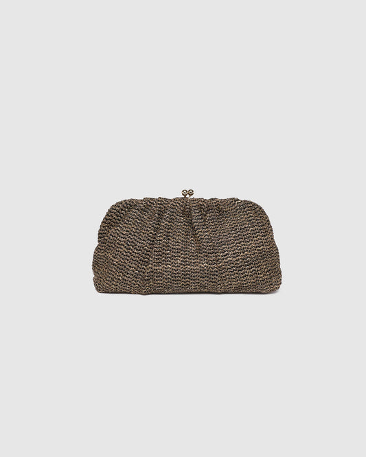 Goldie Clutch - Chocolate Knit