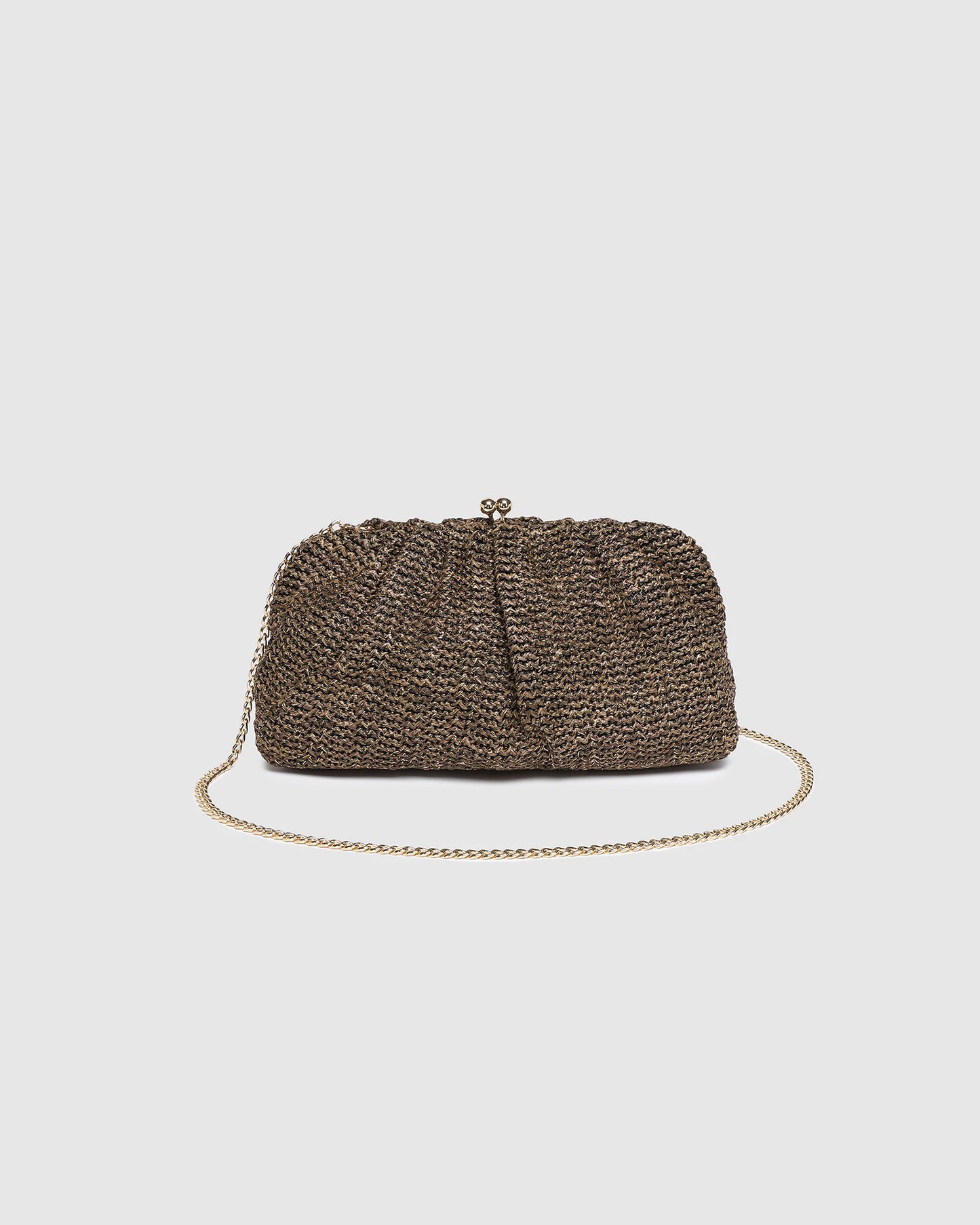 Goldie Clutch - Chocolate Knit