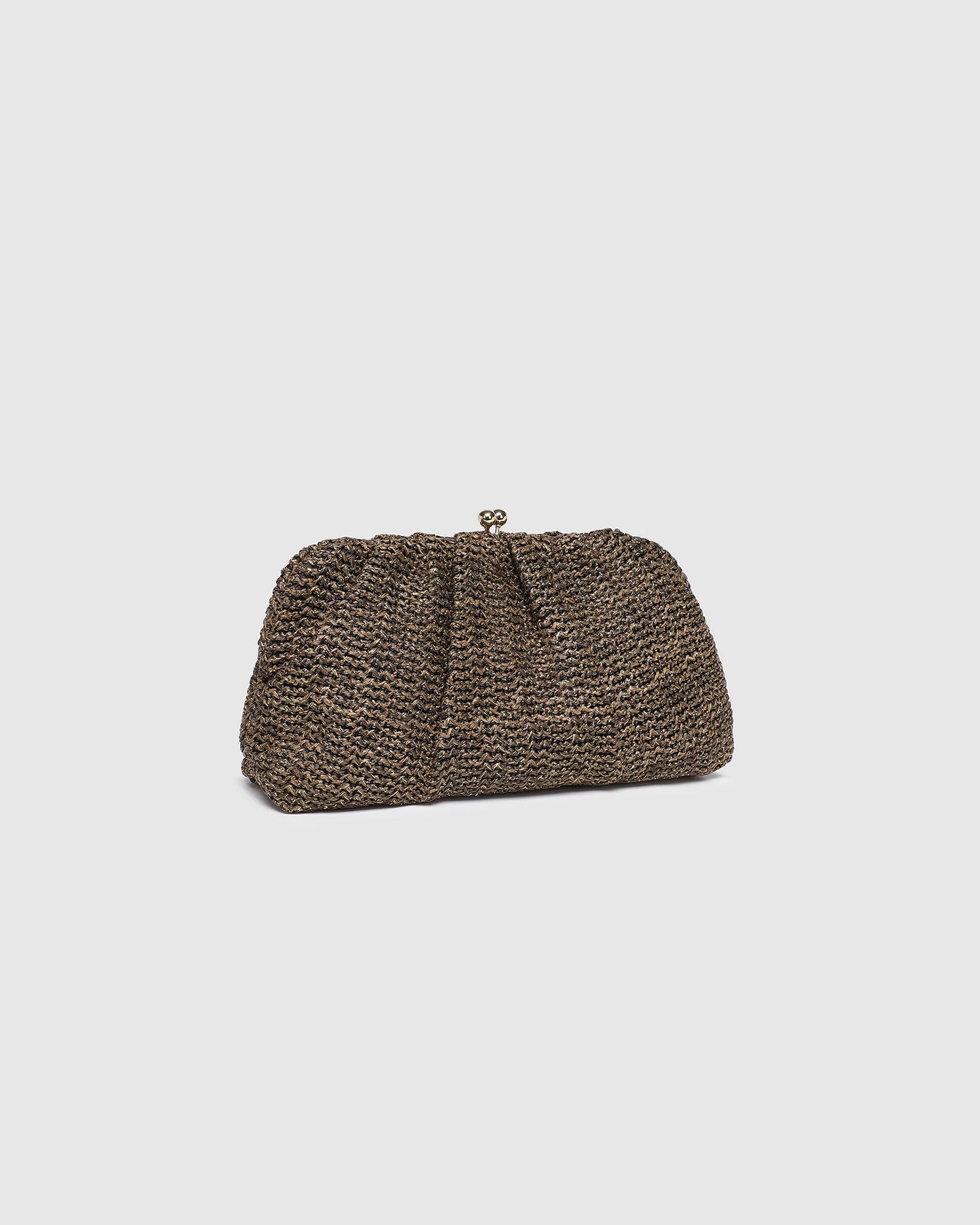 Goldie Clutch - Chocolate Knit