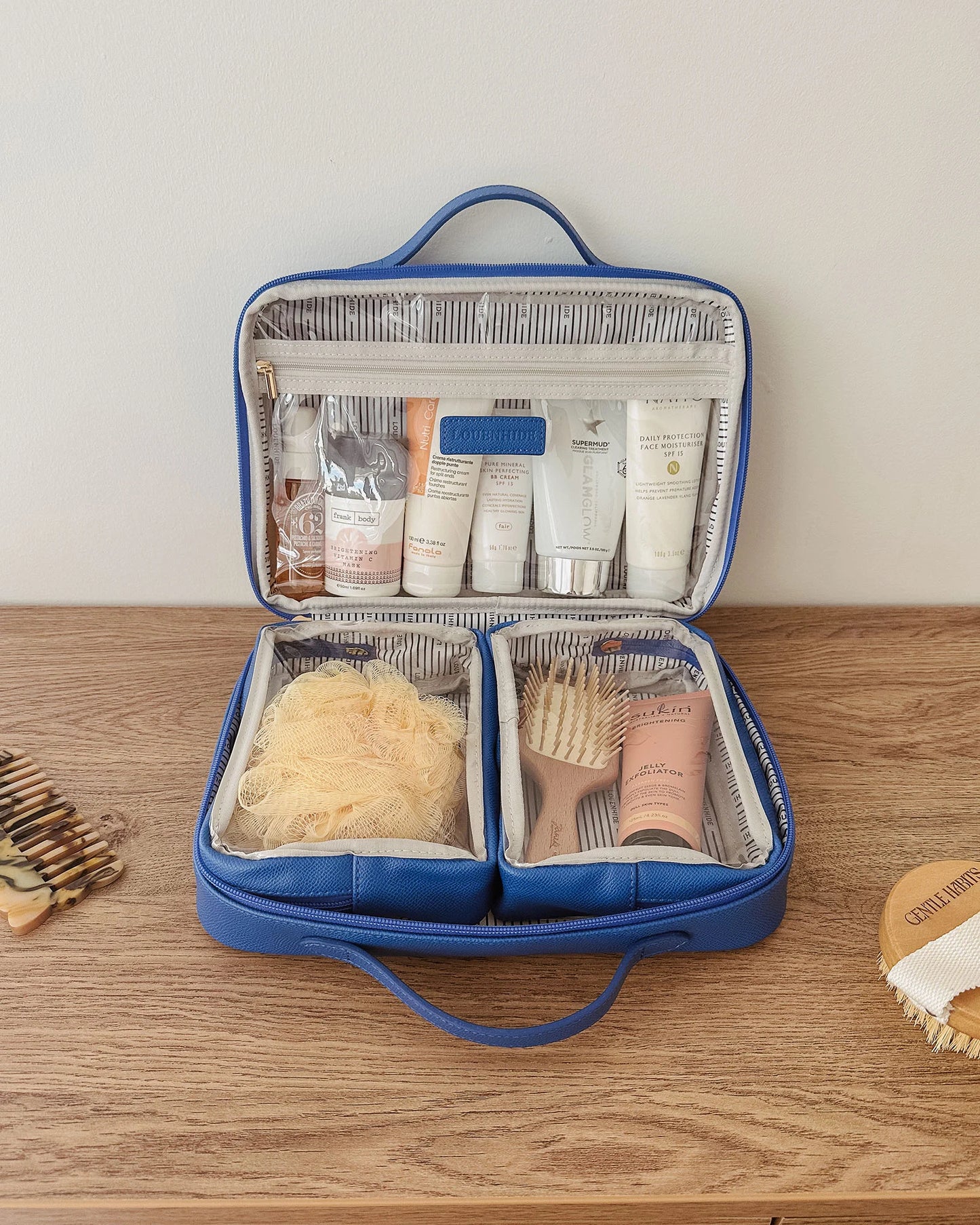 Georgia Toiletry Case in Ocean Blue