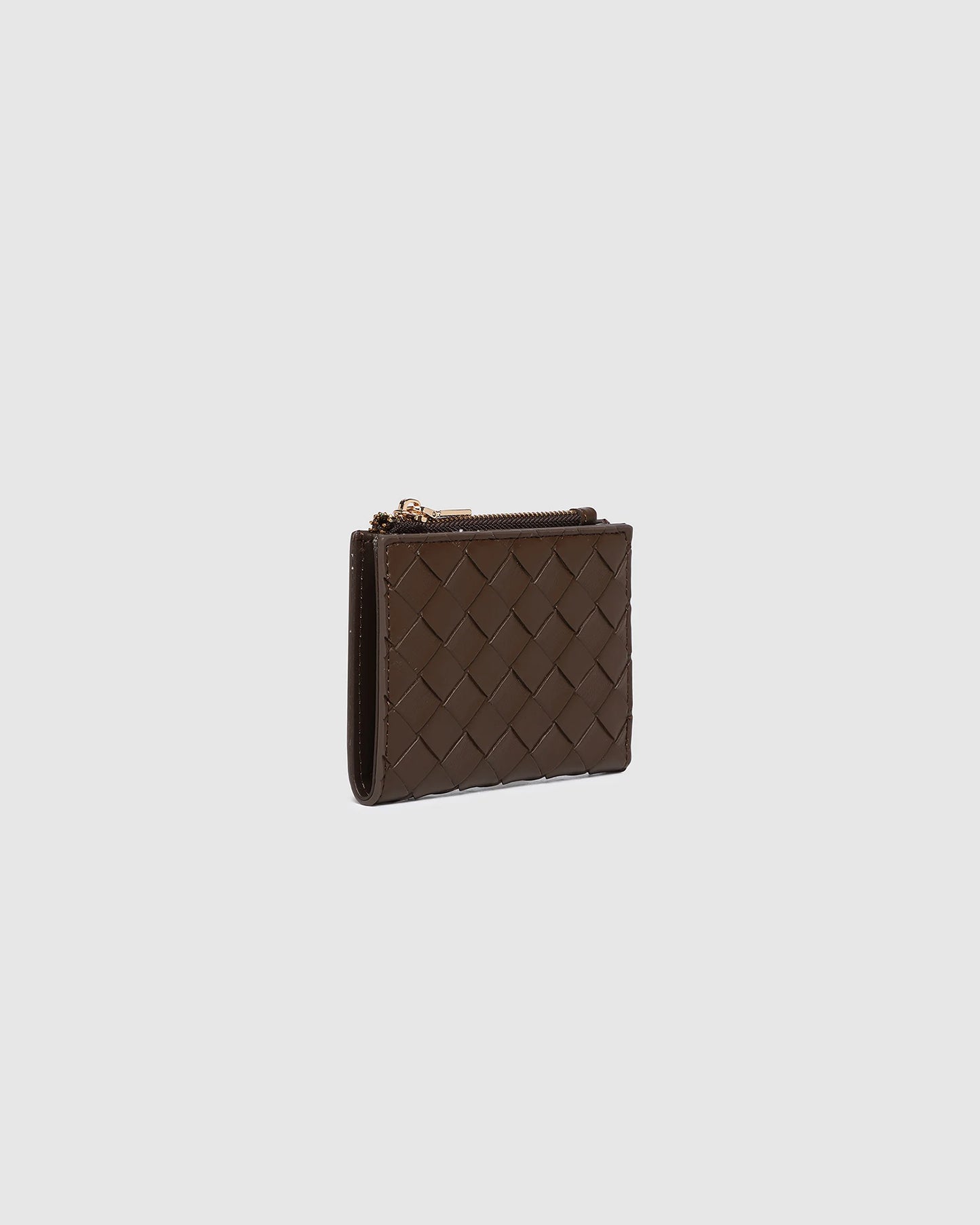 Lily Woven Wallet – Chocolate