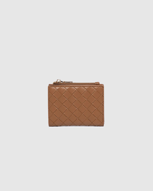 Lily Woven Wallet – Tan