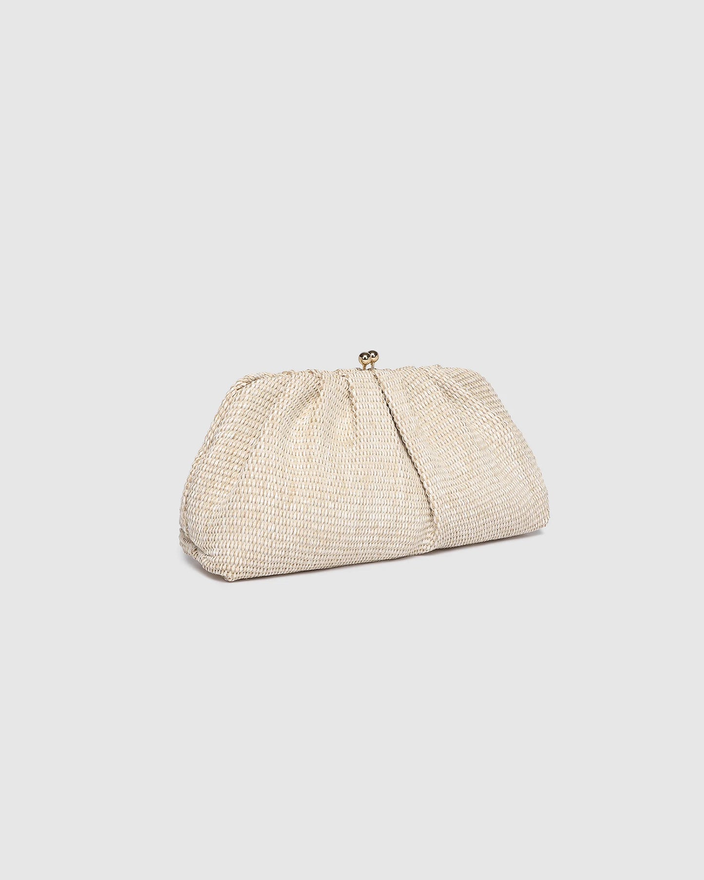 Goldie Clutch - Vanilla Raffia