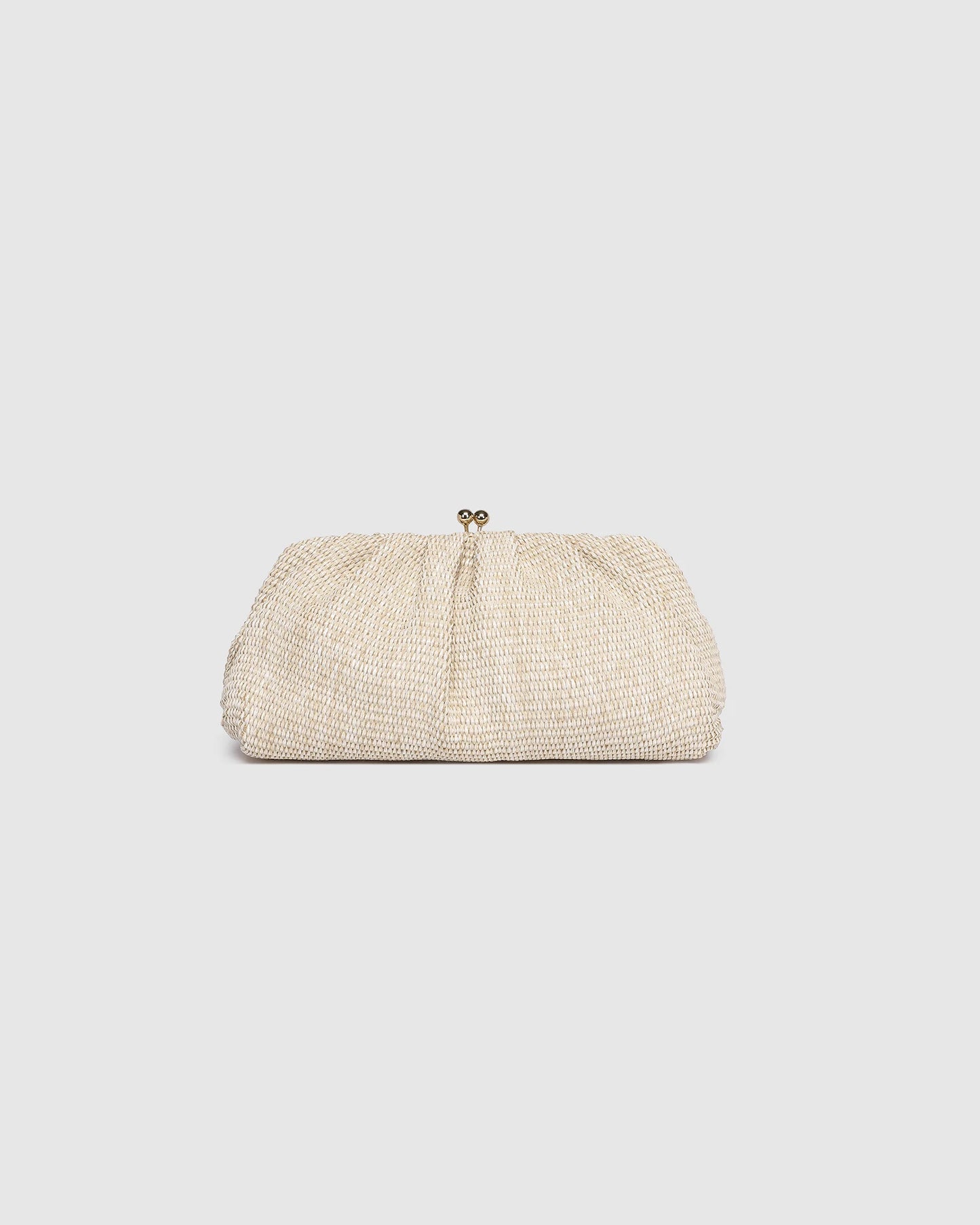 Goldie Clutch - Vanilla Raffia