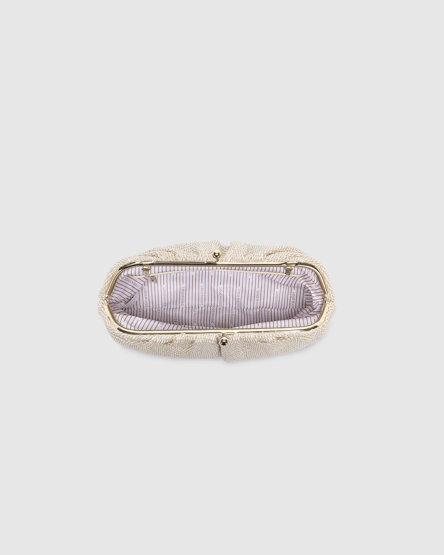 Goldie Clutch - Vanilla Raffia