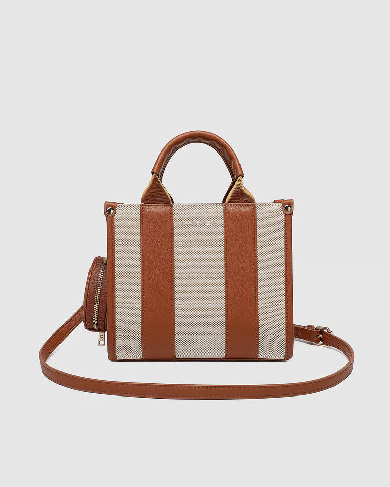 Manhattan Mini Tote Bag in Natural Tan Canvas