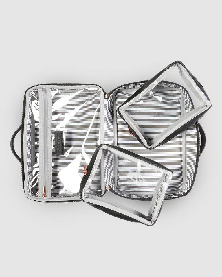 Georgia Toiletry Case in Ocean Black