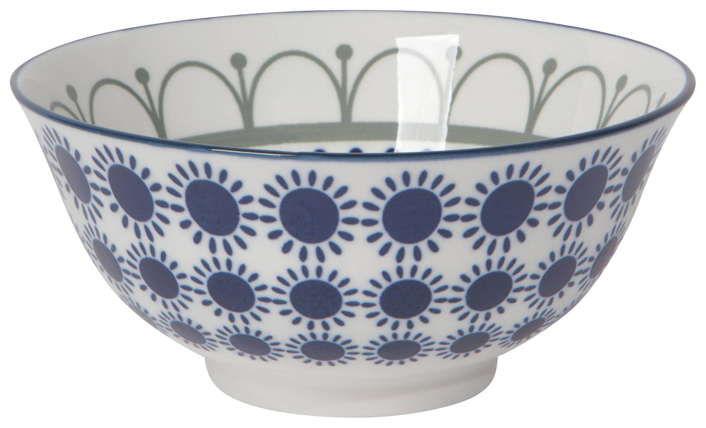 Black Navy Sun Stamped Bowl - 6"