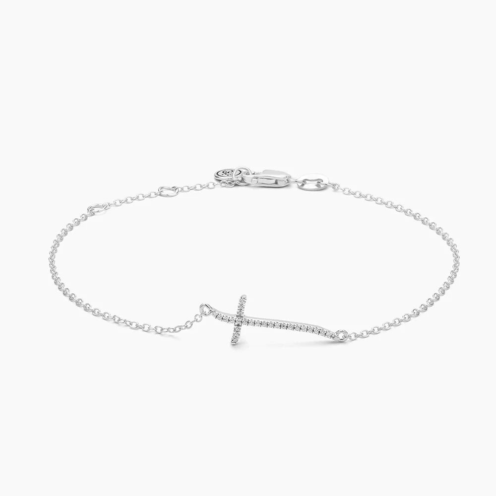 Criss Cross Chain Bracelet in Silver