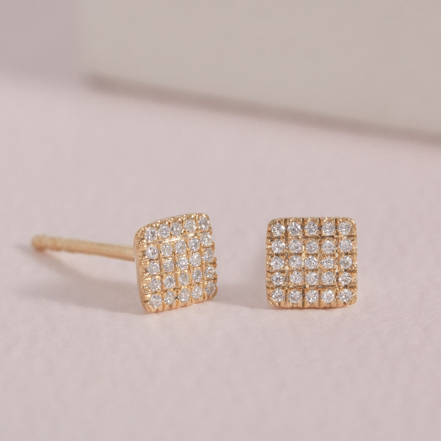 Square Fashion Studs in Gold