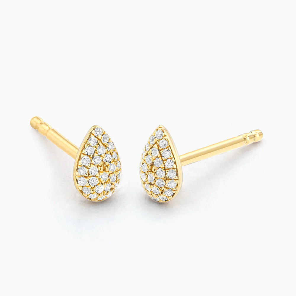 Drop Stud Earrings in Gold