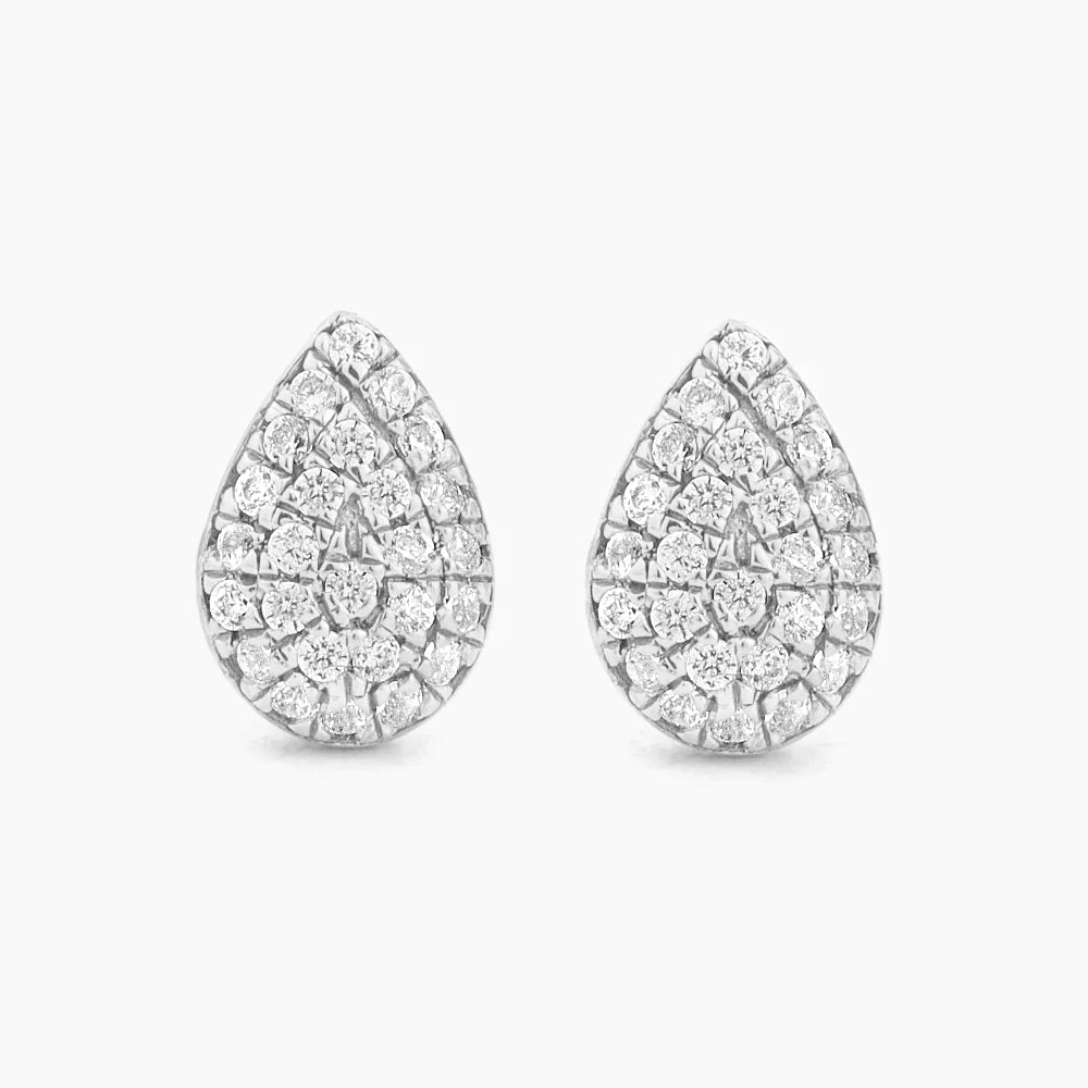 Drop Stud Earrings in Silver