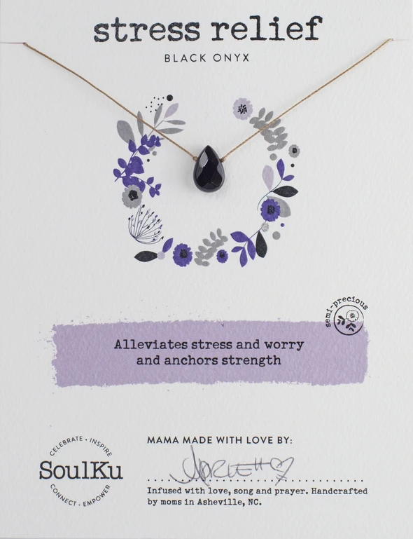 Soul Full of Light Necklace Black Onyx - Stress Relief