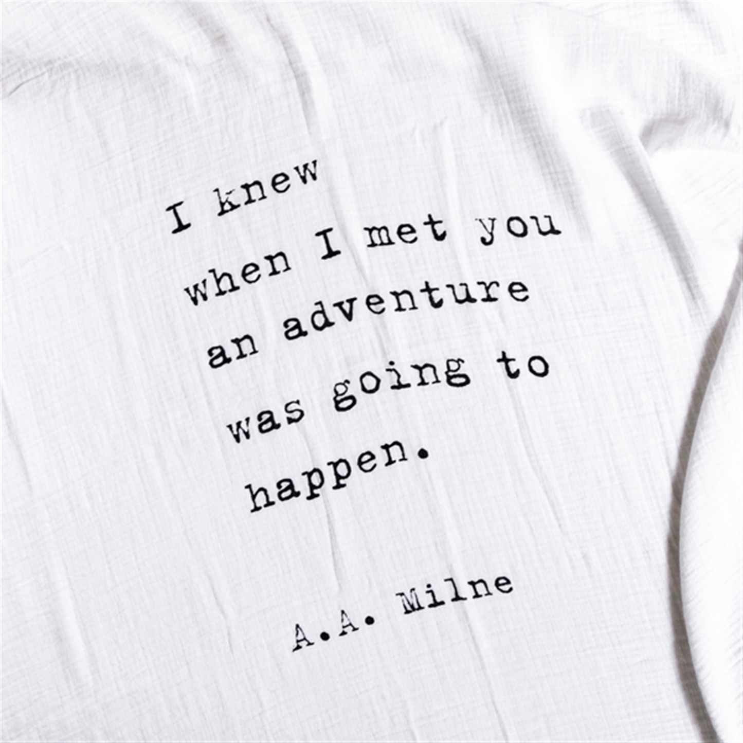 Organic Swaddle Blanket: A.A. Milne