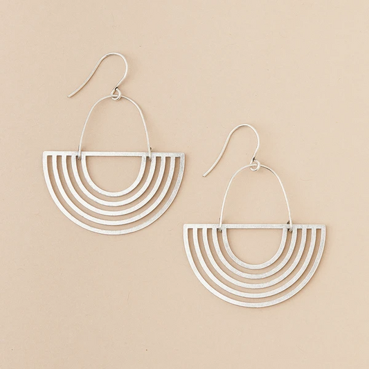 Refined Earring Collection - Solar Rays in Silver