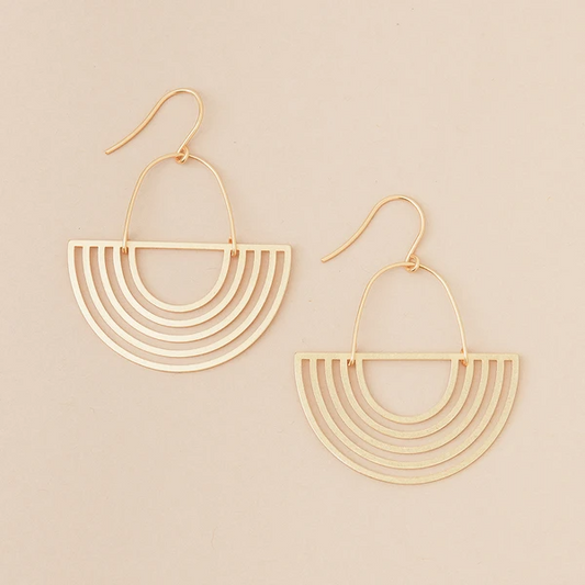 Refined Earring Collection - Solar Rays in Gold