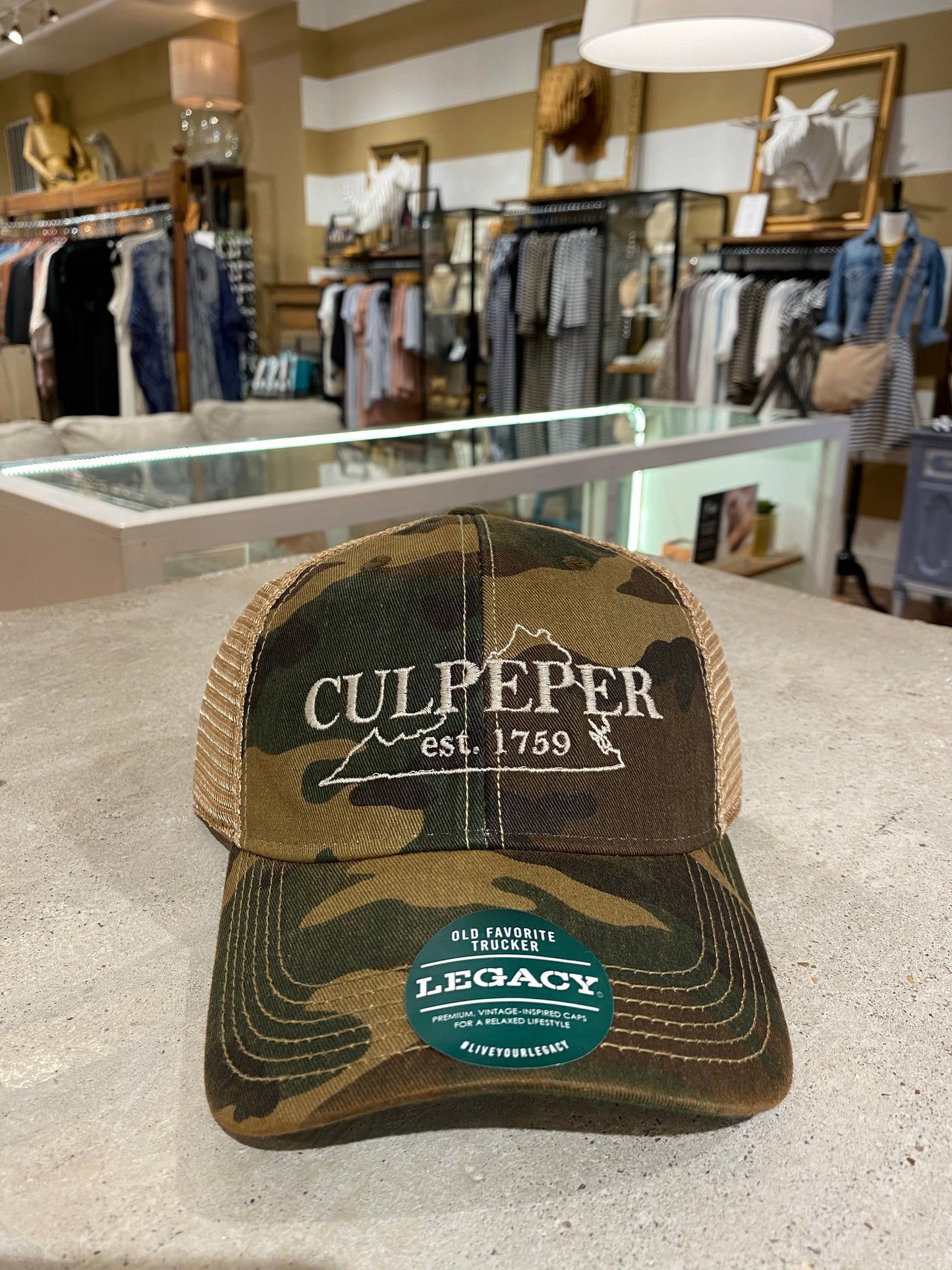 Culpeper Trucker Hat in Vintage Camo