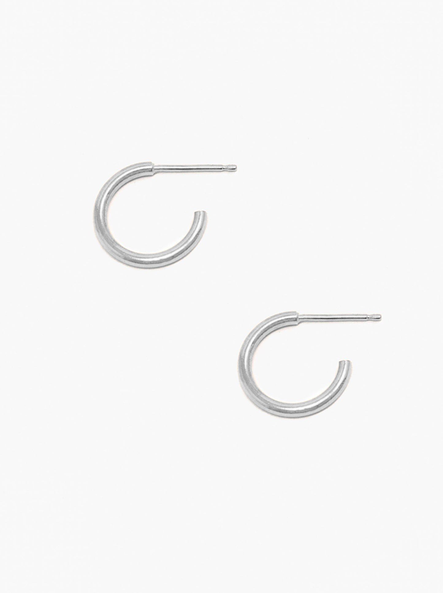 Celine Huggie Hoops in Silver